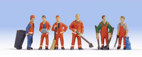 Noch City Cleaners (6) and Accessories Figure Set N15029