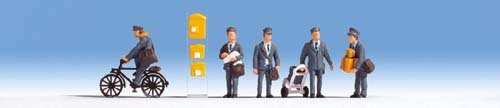 Noch German Postal Staff (5) and Accessories Figure Set N15088