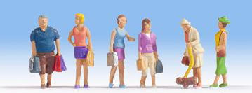 Noch Shoppers (6) and Dog Figure Set N15518