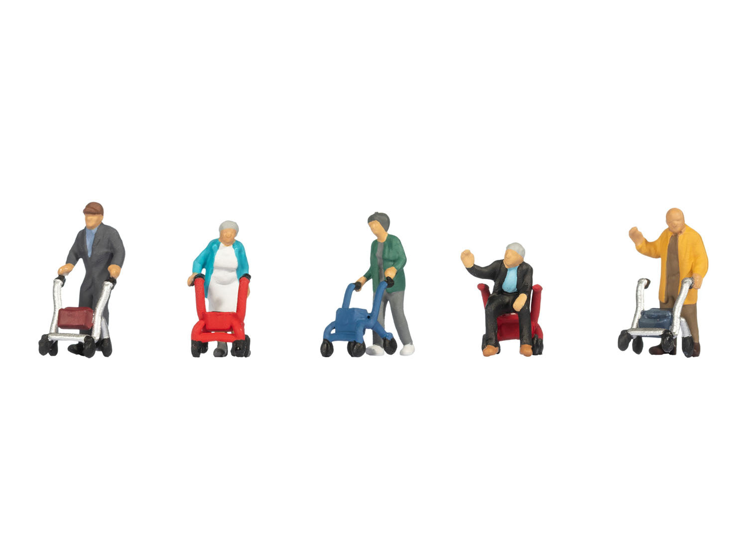 Senior Citizens w/Walking Frames (5) Figure Set