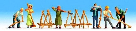 Noch Hay Harvesters (6) and Accessories Figure Set N15619