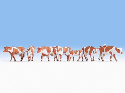 Noch Brown & White Cows (7) Figure Set N15726