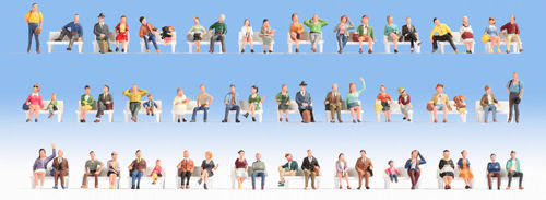 Noch Sitting People (60) Mega Economy Figure Set N16071