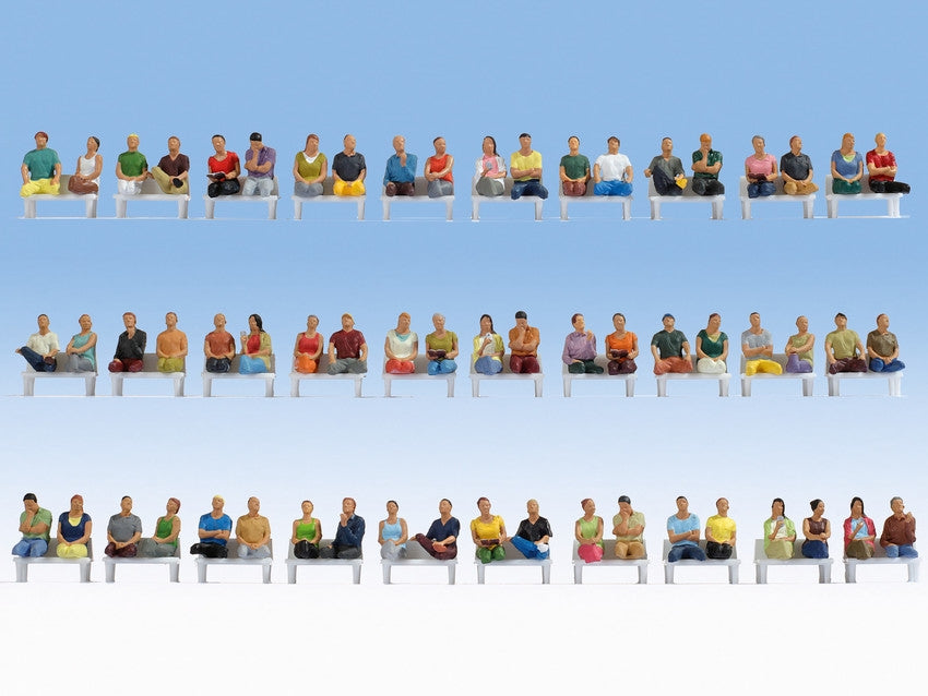 Noch Seated Passengers (60) Mega Economy Figure Set N16072