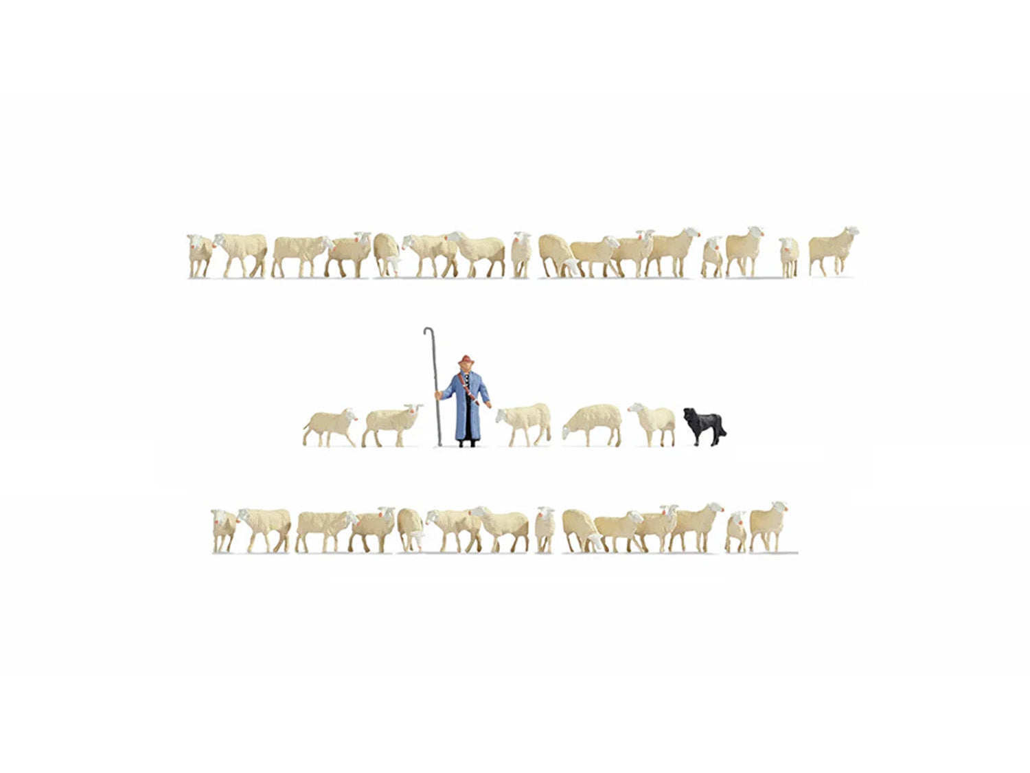 Noch Sheep & Shepherd XL Figure Set N16162