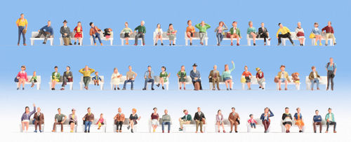 Noch Sitting People (60) Mega Economy Figure Set N37071