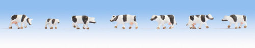 Noch Black and White Cows (7) Figure Set N44250