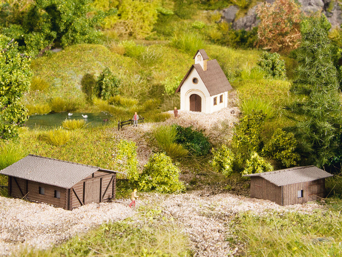 Noch Small Buildings (3) Laser Cut Kit N44315