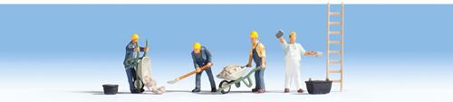 Noch Bricklayers (4) Ladders and Accessories Figure Set N45055