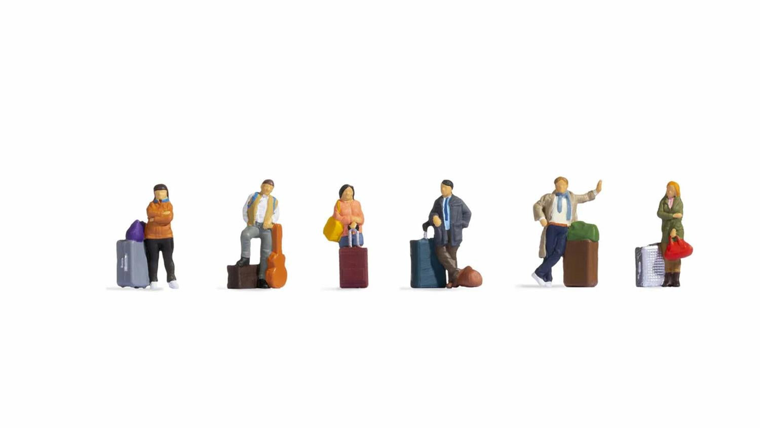 Noch Passengers (7) with Modern Luggage Figure Set N45217