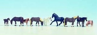 Noch Horses (9) Figure Set N45761