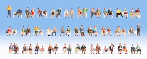 Noch Sitting People (60) Mega Economy Figure Set N46071