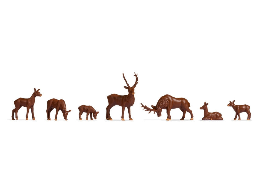 Noch Deer (7) Hobby Figure Set N47211