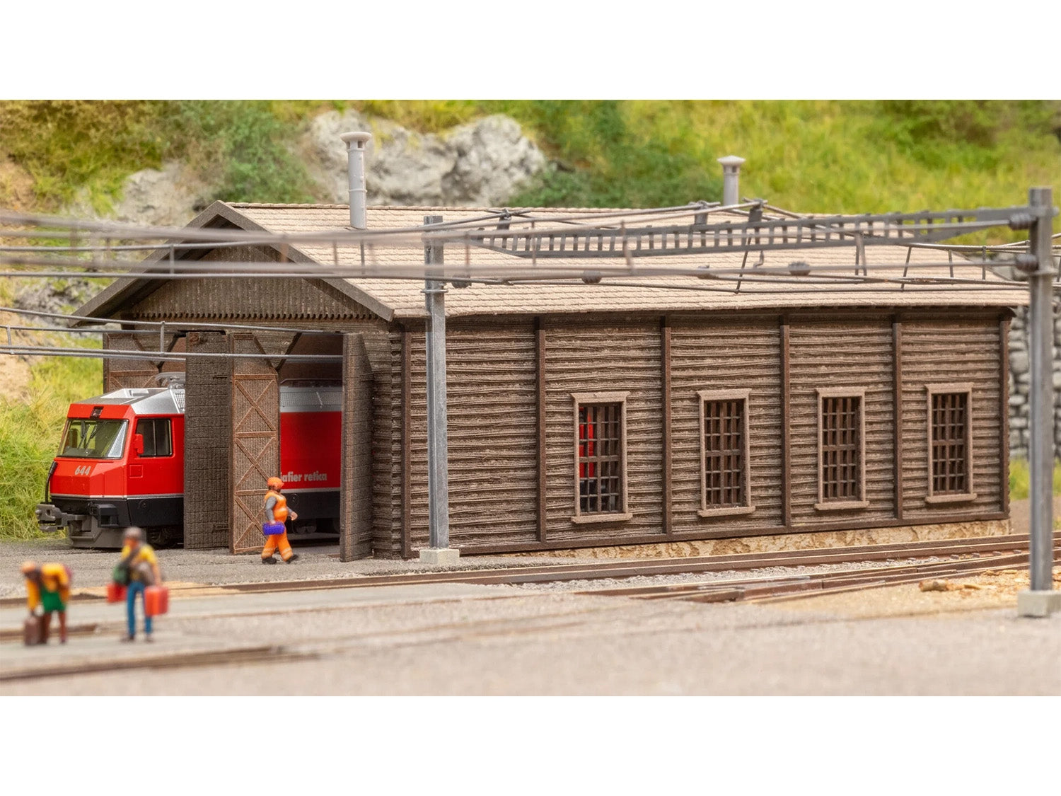 Noch Bergun Engine Shed Laser Cut Kit N63025