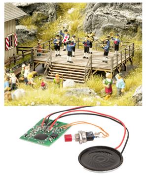 Noch Open Air Brass Band Concert Laser Cut Kit with Microsound N66826