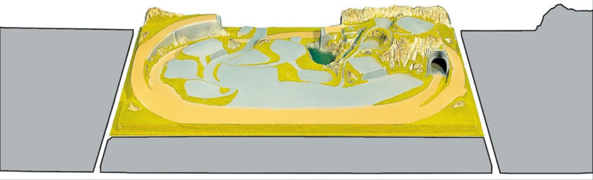 Noch Konigsfeld Preformed HO/TT Layout Board 160x100cm N81580