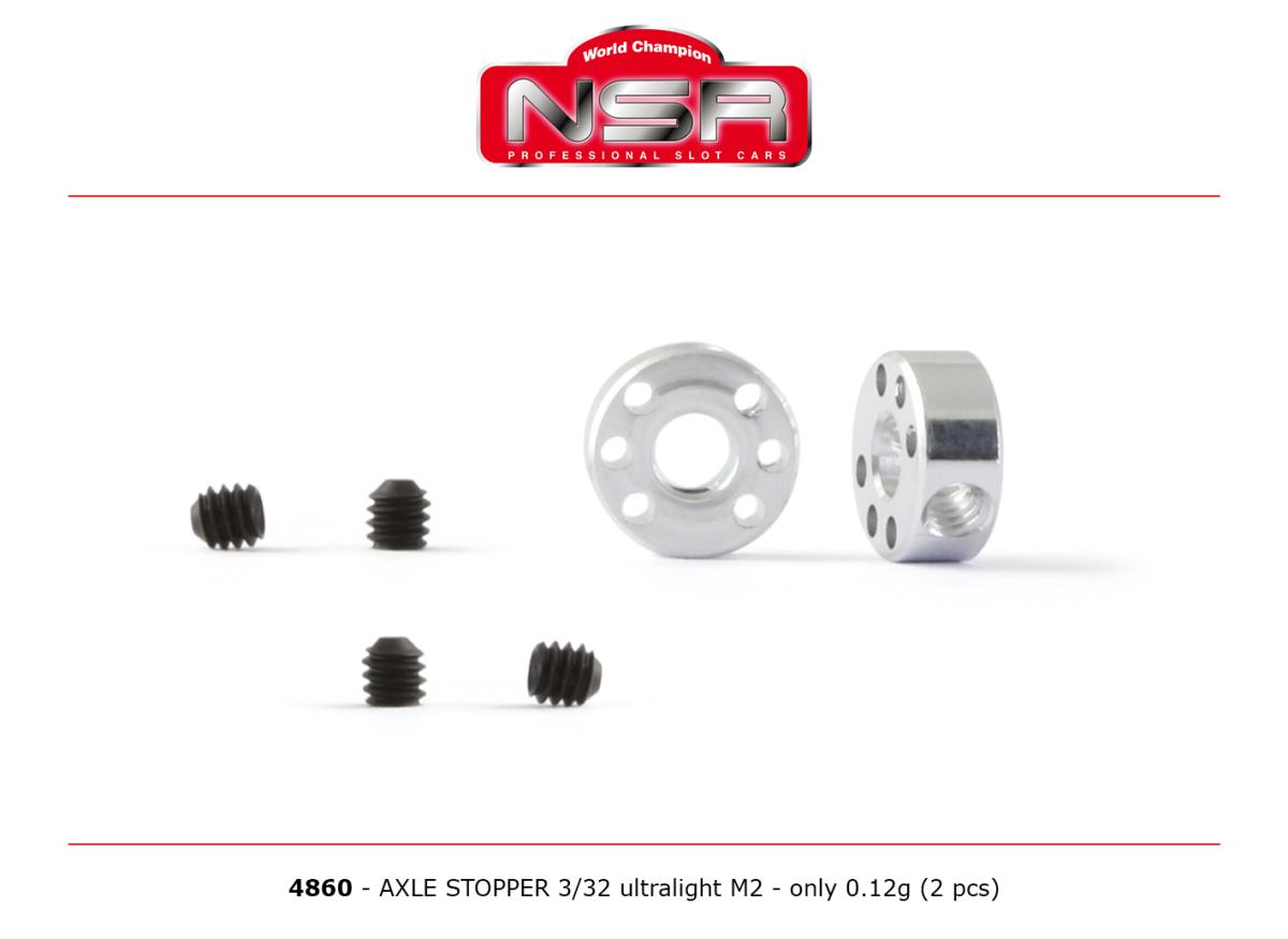NSR Axle Stopper 3/32 Ultralight M2 12g (2) NSR4860