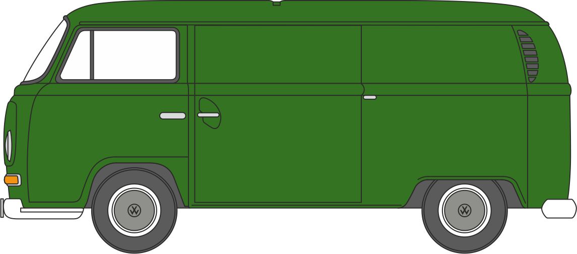 Oxford Diecast Volkswagen Bay Window T2 Van Peru Green OD120VW001