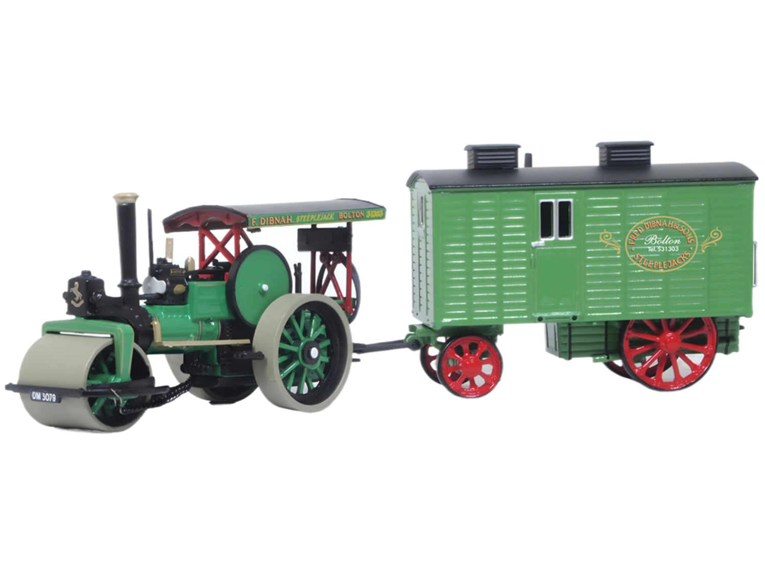 Oxford Diecast Aveling & Porter Road Roller/Living Wagon Fred Dibnah OD76APR004