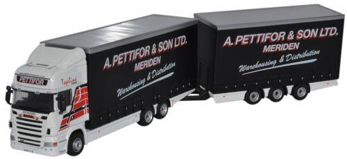 Oxford Diecast Scania Topline R440 Drawbar A. Pettifor & Son Ltd OD76DBU002