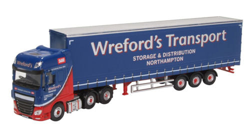 Oxford Diecast DAF XF Euro 6 Curtainside Wrefords OD76DXF002
