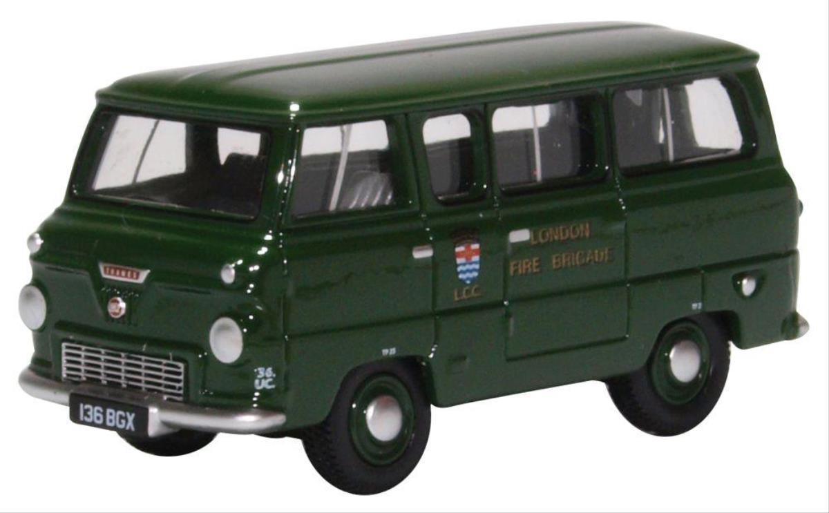 Oxford Diecast Ford 400E Minibus London Fire Brigade (Green) OD76FDE016