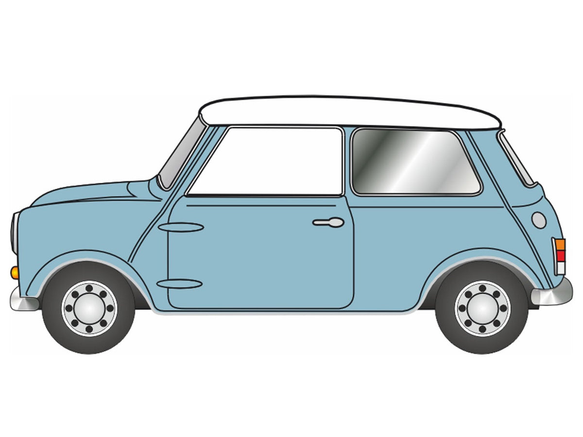 Oxford Diecast Austin Mini Speedwell Blue OD76MN010