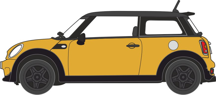Oxford Diecast New Mini Yellow OD76NMN008
