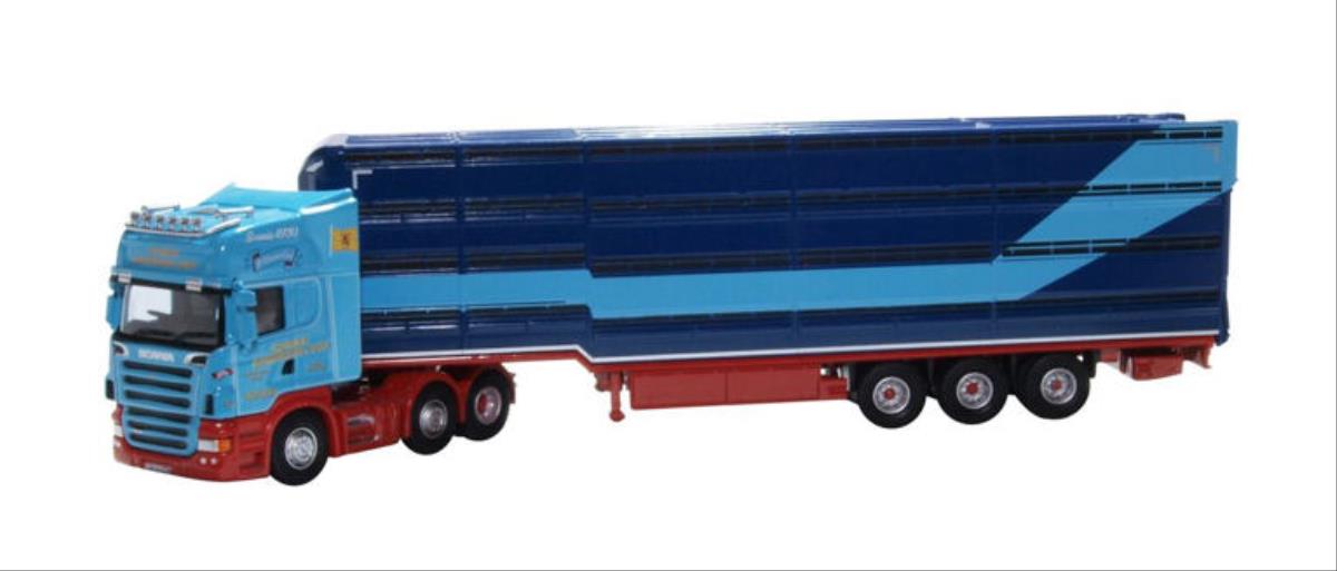 Oxford Diecast Scania Houghton Parkhouse Livestock Transporter George OD76SCA01LT