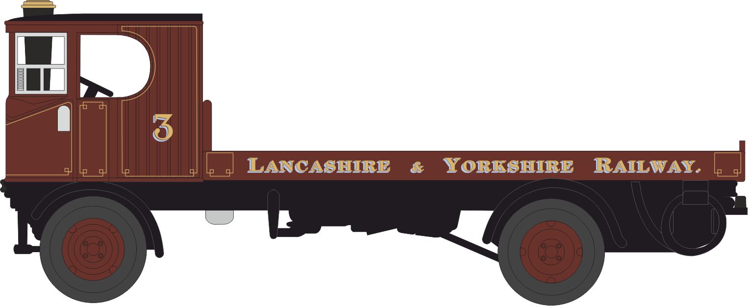 Oxford Diecast Sentinel Flatbed Lancashire & Yorkshire Railway OD76SEN003