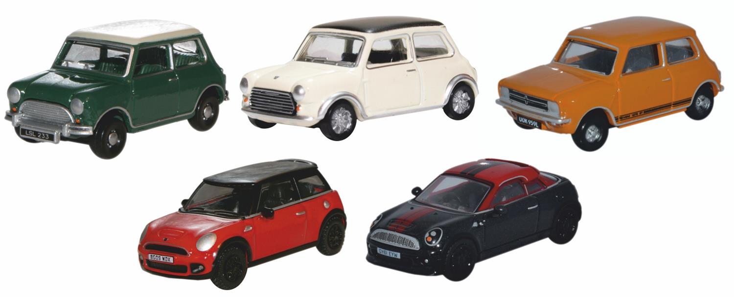 Oxford Diecast Mini (Classic/Cooper S/1275GT/New/Coupe 5) Set OD76SET79