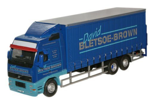 Oxford Diecast Volvo FH Curtainside Lorry David Bletsoe Brown OD76VOL01CL