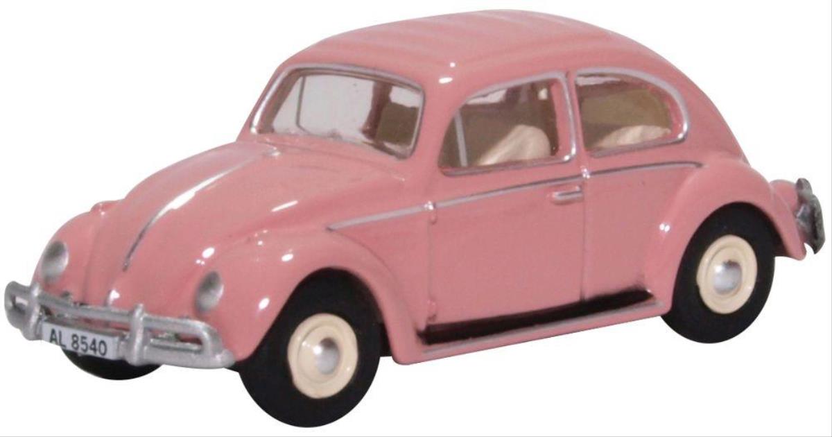 Oxford Diecast VW Beetle Pink HK Registration OD76VWB011HK