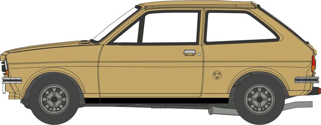 Oxford Diecast Ford Fiesta Mk1 Nevada Beige ODNFF002