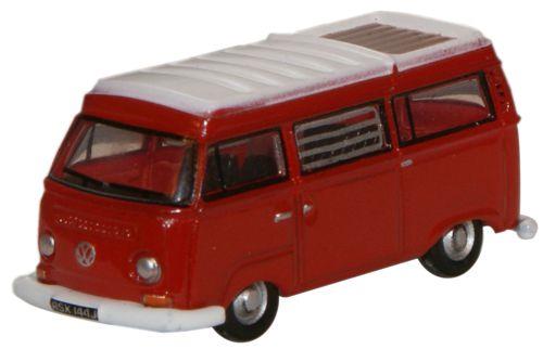 Oxford Diecast VW Bay Window Camper Red/White ODNVW004