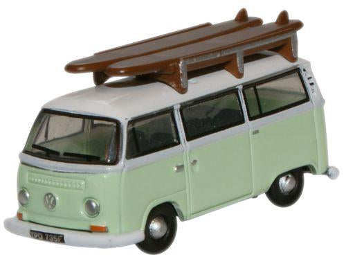 Oxford Diecast VW Bay Window Minibus Birch Green/White ODNVW007