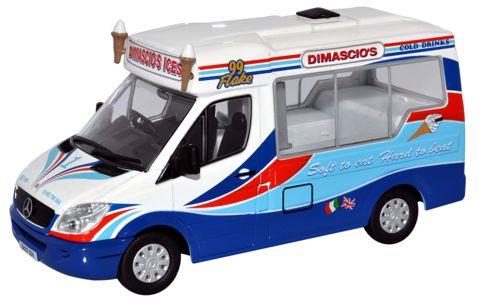 Oxford Diecast Whitby Mondial Mercedes Ice Cream Van Dimachios ODWM002