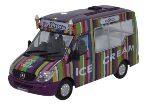 Oxford Diecast Whitby Mondial Mercedes Ice Cream Van Smiths ODWM006