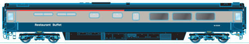 Oxford Rail Mk3a RUB Coach BR Blue/Grey M10005 OR763RB001B