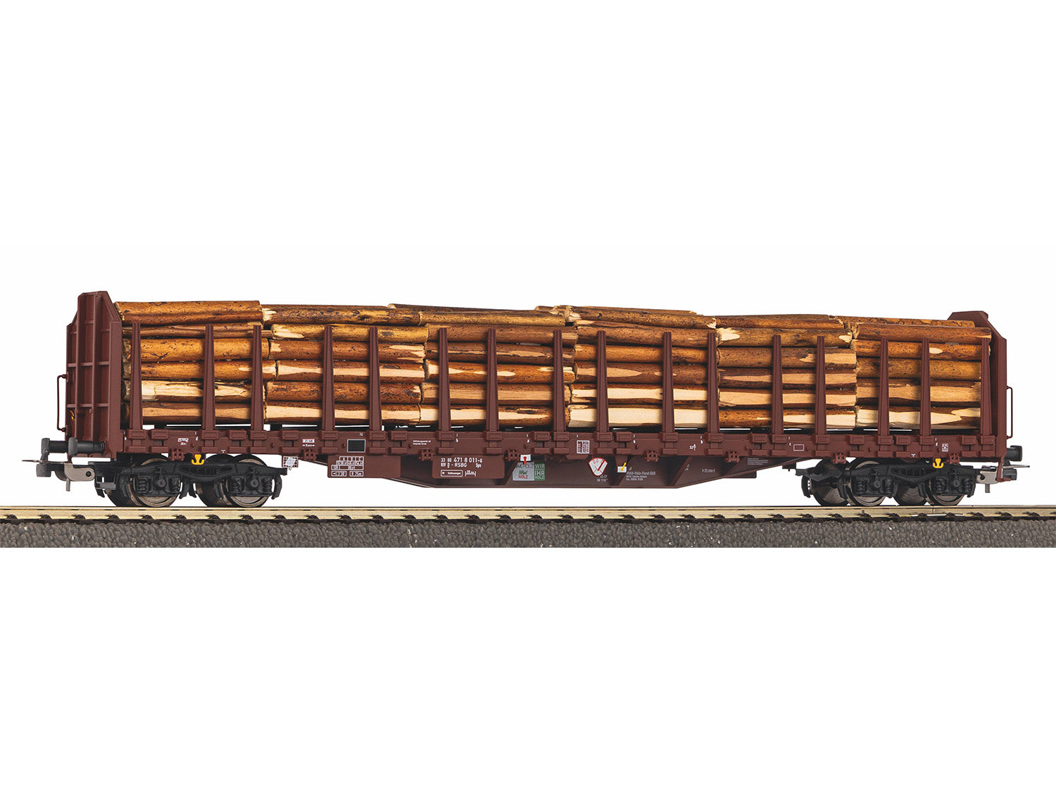 Piko Expert RSBG Roos-t642 Bogie Stake Wagon w/Timber Load VI PK24610