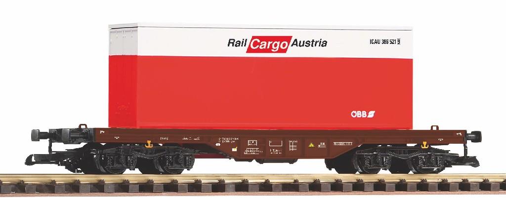 Piko Rail Cargo Austria Flat Wagon w/20' Container Load V PK37011
