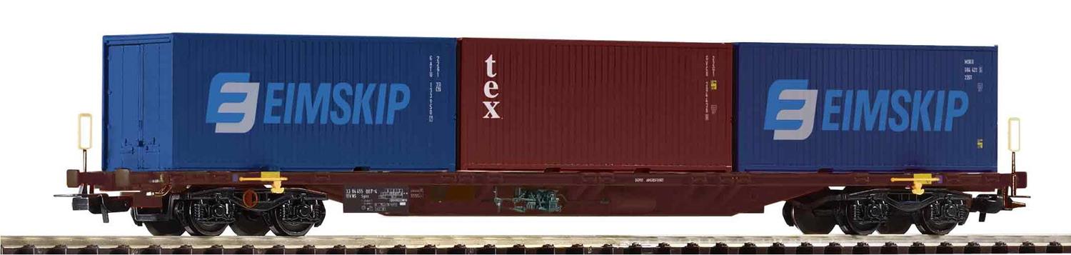 Piko Classic NS Sgnss Bogie Flat Wagon w/3xContainer Load VI PK54687