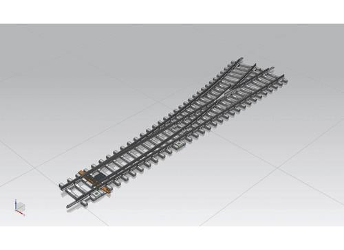 Piko A-Track (BS-WL) Left Hand Point Concrete Sleepers PK55170
