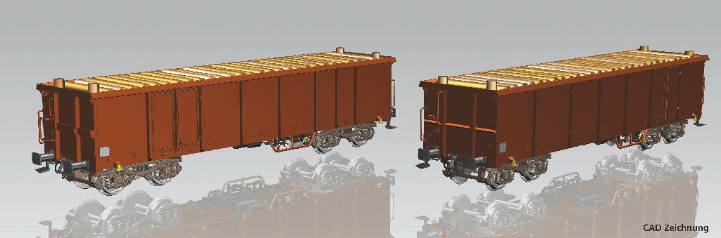 Piko Expert DBAG Eaos Gondola w/Wood Load Set (2) VI PK58235