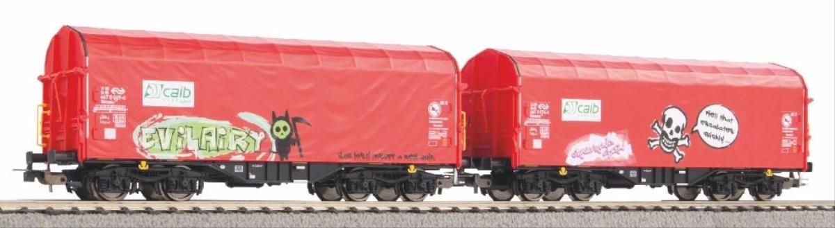 Piko Expert NS Caib Tarpaulin Graffiti Wagon Set (2) V PK58257