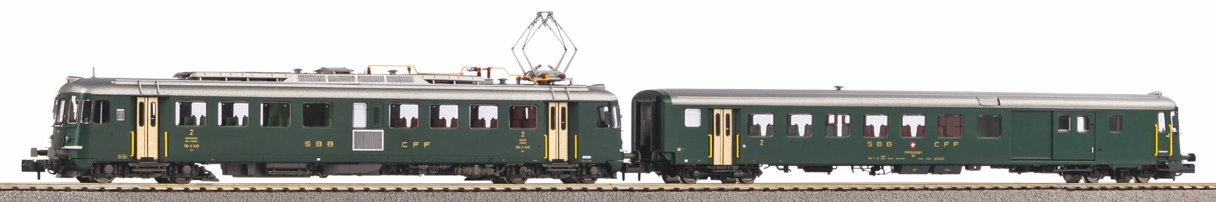Piko SBB Rbe4/4 & Bt Electric Railcar & Trailer IV PK94166