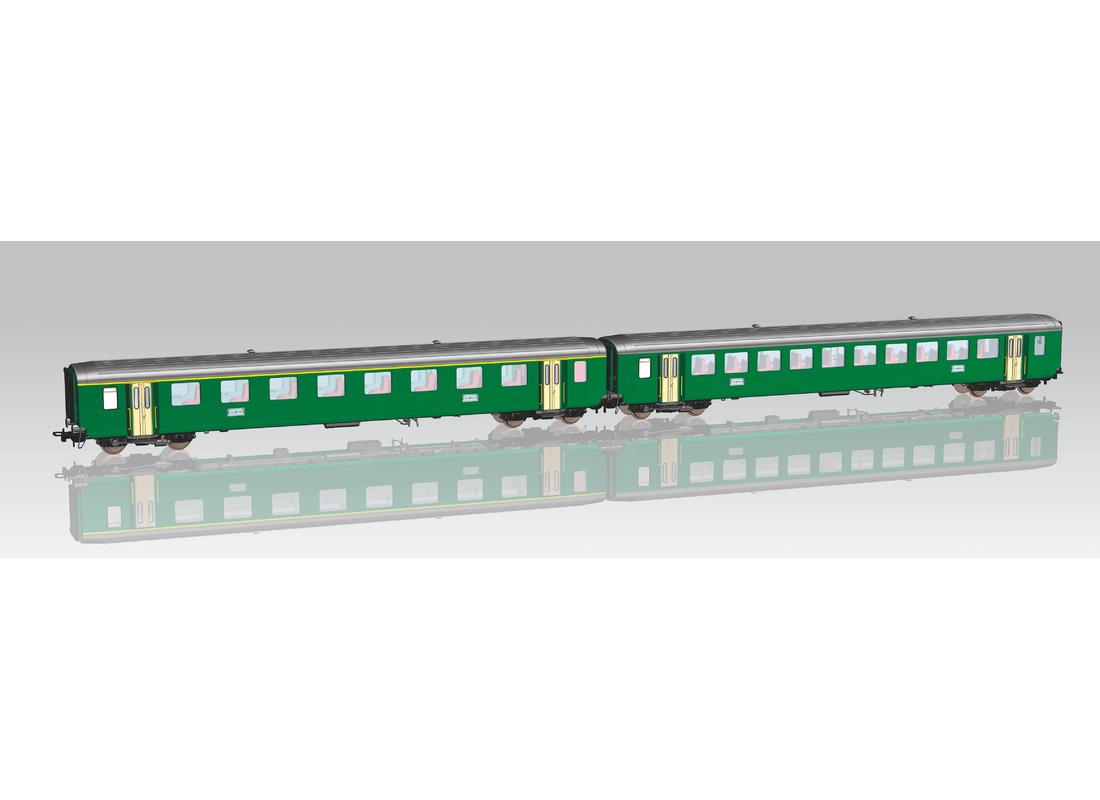 Piko Expert SBB EW I 1st & 2nd Class Coach Set (2) IV (~AC) PK96790AC