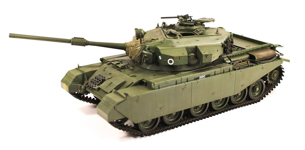 Model tank on a white background