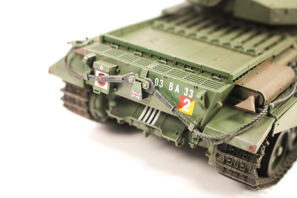 Model tank with detailed design on a white background