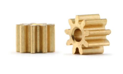 Policar 9 Tooth 4.2mm Diameter Brass Pinion (2) POLPPI429O15